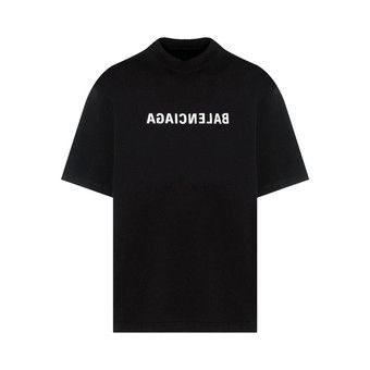 Buy Balenciaga Medium Fit T-Shirt 'Black/White' - 764235