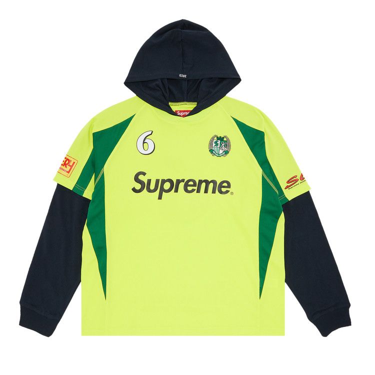 Buy Supreme Hooded Soccer Jersey 'Bright Green' - FW23KN37 BRIGHT