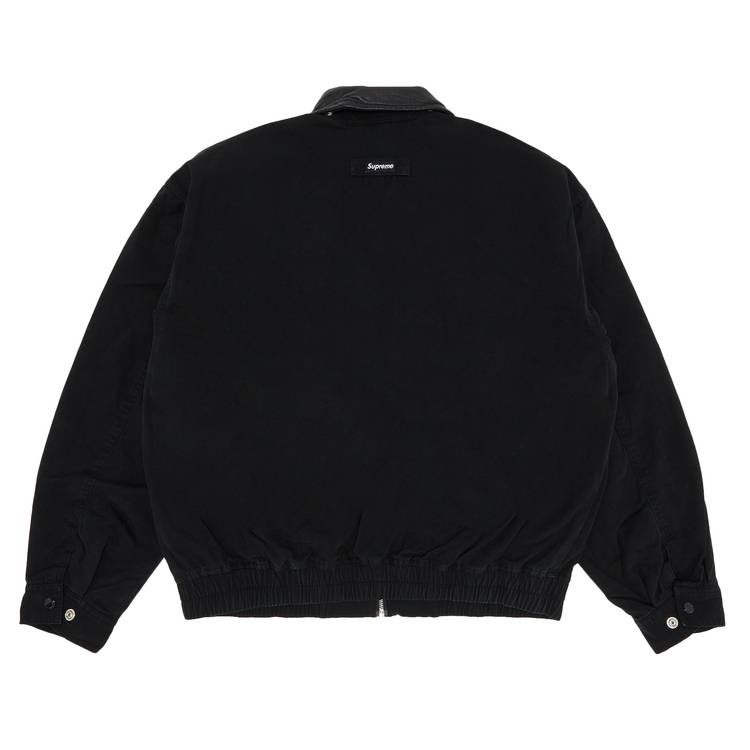 Buy Supreme Leather Collar Utility Jacket 'Black' - FW23J72 BLACK