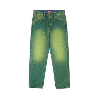 Buy Supreme Regular Jean 'Overspray Green' - FW23P31