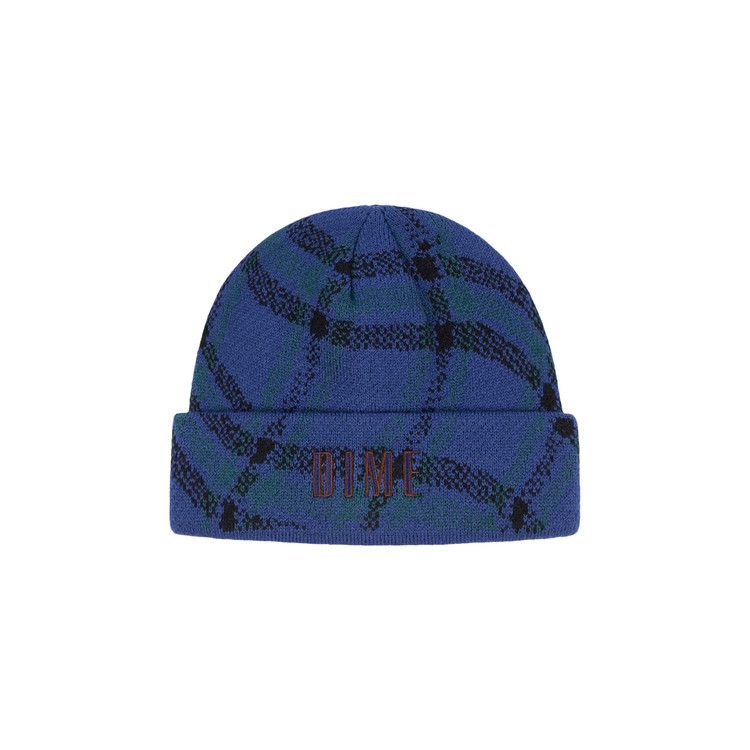 Buy Dime Wavy Plaid Cuff Beanie 'Teal' - DIME23D1F43TEA | GOAT