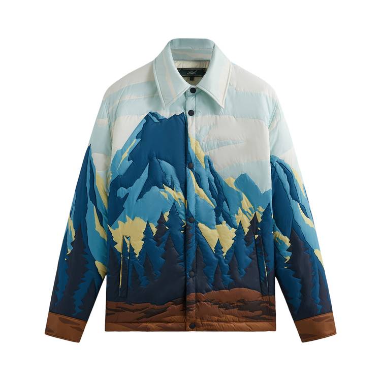 Buy Kith Patchwork Brixton Puffed Shirt Jacket 'Helium