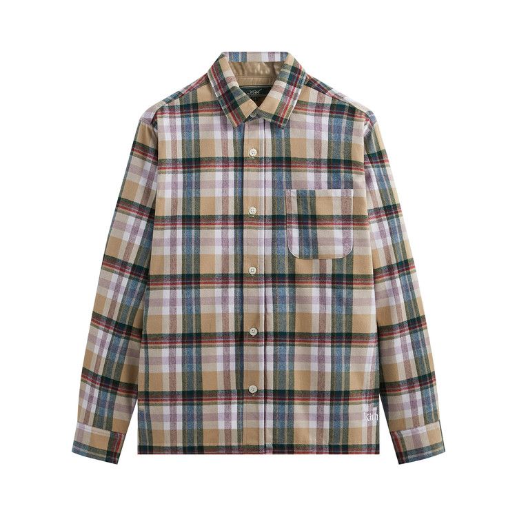 Buy Kith Brushed Flannel Ginza Shirt 'Canvas' - KHM031408 210 | GOAT