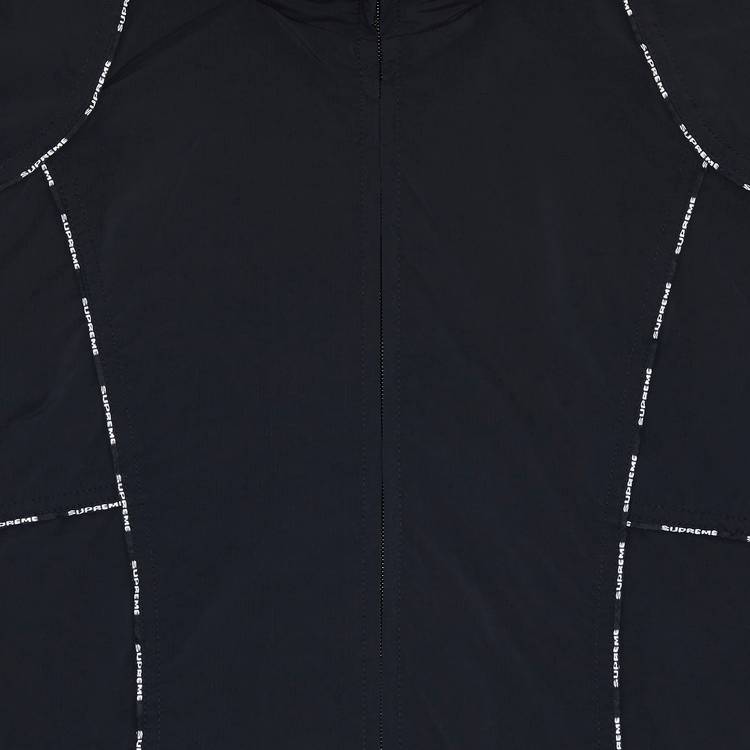 Buy Supreme Logo Piping Hooded Track Jacket 'Black' - FW23J15