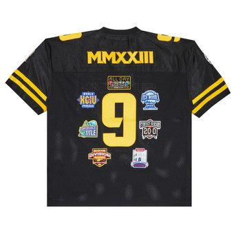 Buy Supreme Championships Embroidered Football Jersey 'Black