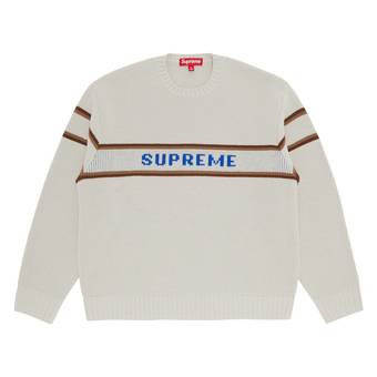 Buy Supreme Chest Stripe Sweater 'Stone' - FW23SK38 STONE 