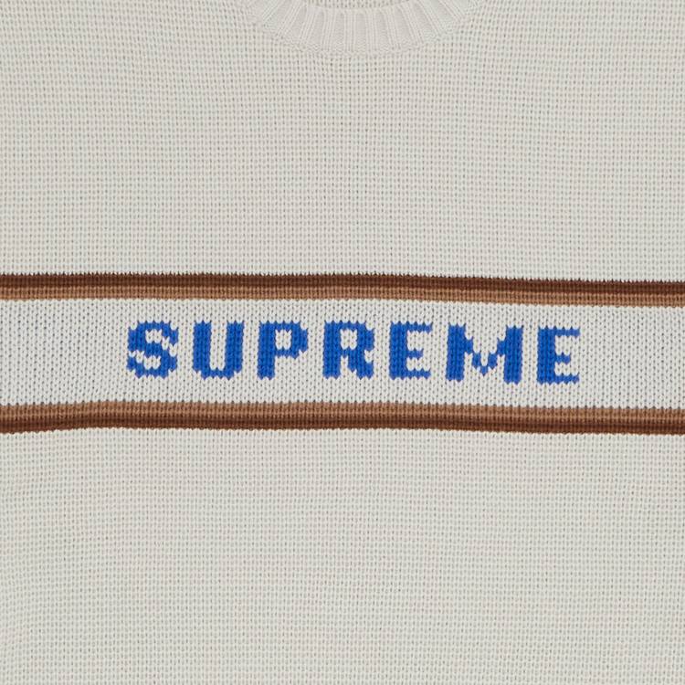 Buy Supreme Chest Stripe Sweater 'Stone' - FW23SK38 STONE | GOAT CA