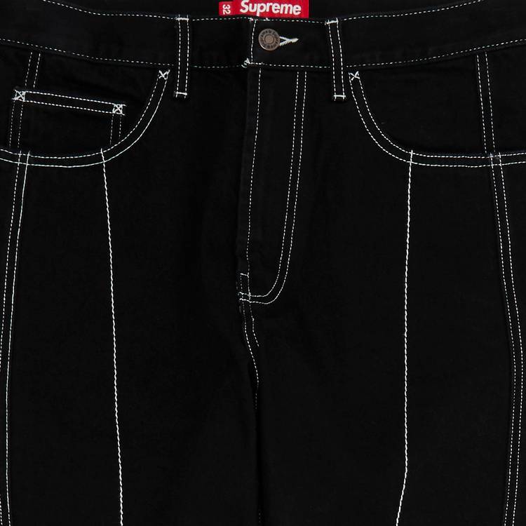 Supreme Radial Embroidered Loose Fit Jean 'Black'