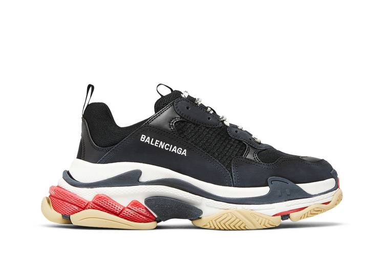 Buy Balenciaga Triple S Sneaker 'Black Red' - 533882 W09OM 1000 | GOAT