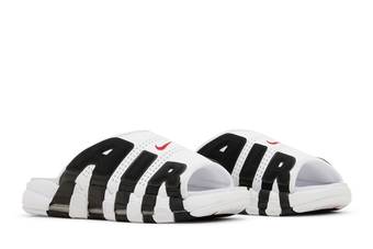 Buy Air More Uptempo Slide 'White Black Red' - FB7818 100 | GOAT