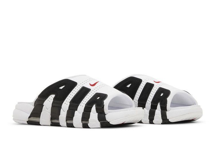 Size 10.0 Air More Uptempo Slide 'White Black Red'