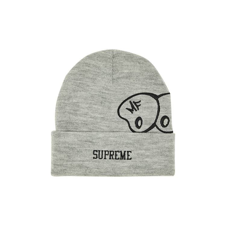 Buy Supreme MF DOOM Beanie 'Heather Grey' - FW23BN74