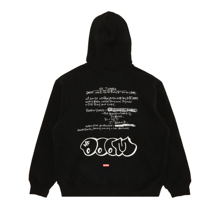 Supreme Mf Doom Hoodie Black
