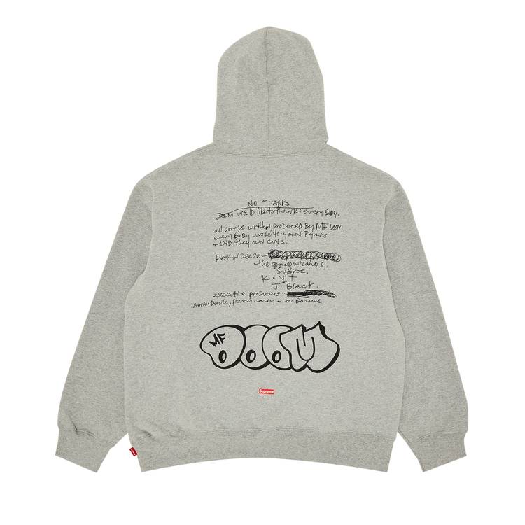 Buy Supreme MF DOOM Hooded Sweatshirt 'Heather Grey