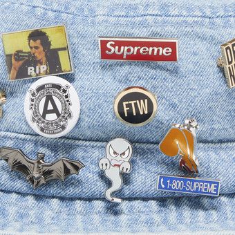 帽子 Supreme Pins Crusher Denim Supreme Pins Crusher Blue - FW23 - US