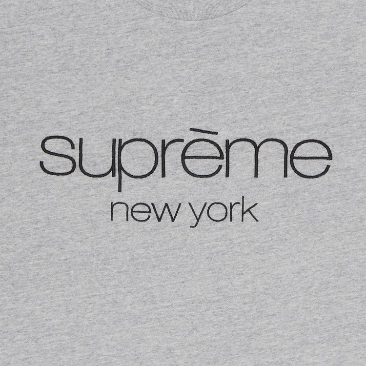 【Supreme】 White Short Sleeve Top★Grey★24FW★ Buy Supreme Twill Appliqué Short-Sleeve Top 'Heather Grey