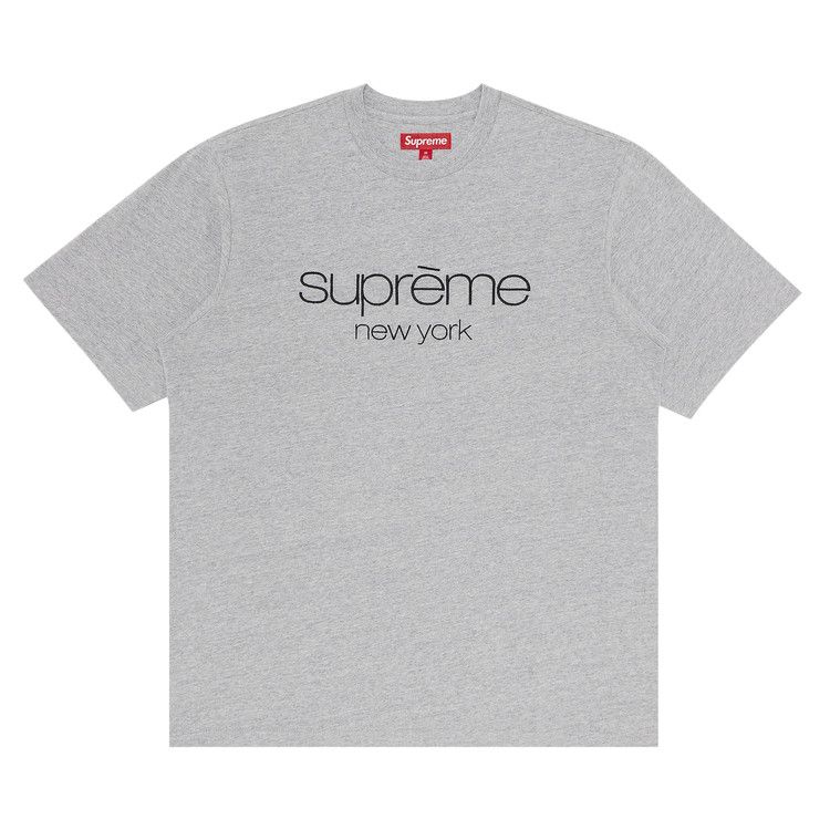 Buy Supreme Classic Logo Short-Sleeve Top 'Heather Grey Buy Supreme Classic Logo Short-Sleeve Top 'Heather Grey