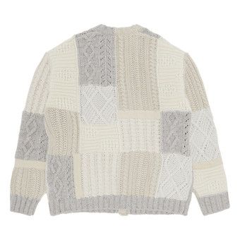 トップス 23AW Supreme Patchwork Cable Knit Buy Supreme Patchwork Cable Knit Cardigan 'Ivory' - FW23SK15 IVORY