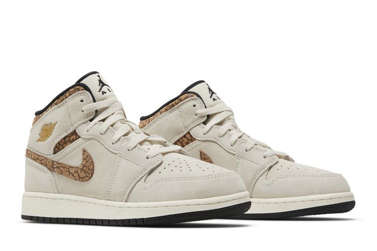 Air Jordan 1 Mid SE Gs Brown Elephant