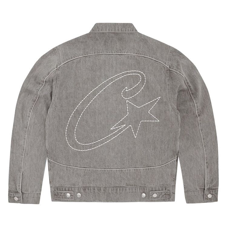 Buy Corteiz C-Star Denim Trucker Jacket 'Grey' - 7892