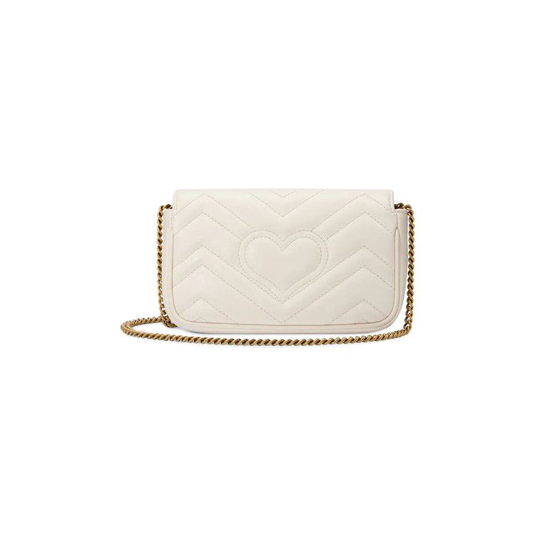 Gucci Gg Marmont Matelasse Super Mini Bag White