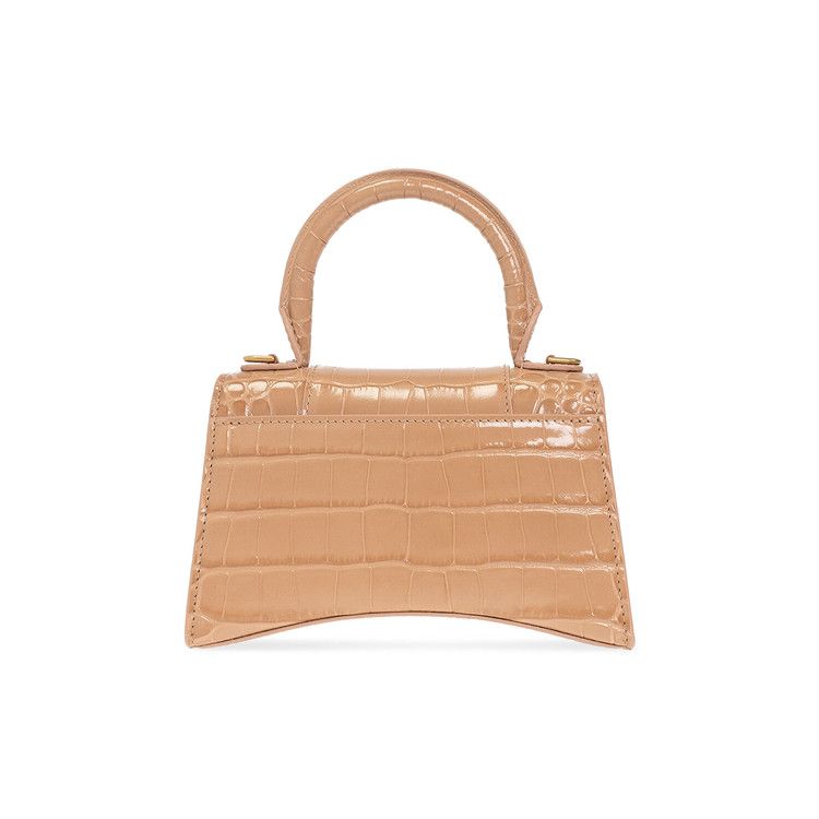 Balenciaga XS Hourglass Shoulder Bag Nude/Beige