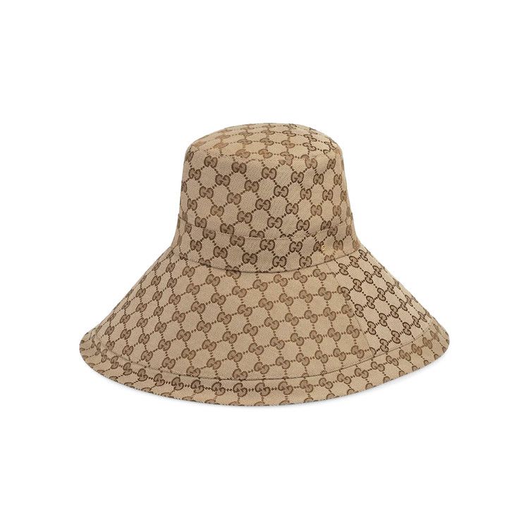 Buy Gucci GG Canvas Wide Brim Hat 'Beige/Ebony' - 631958 KQW00