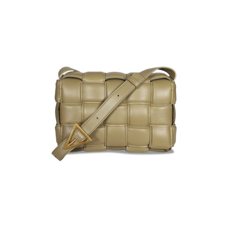 Bottega Veneta Mini Intrecciato Leather Crossbody Bag 1520 Taupe-Gold