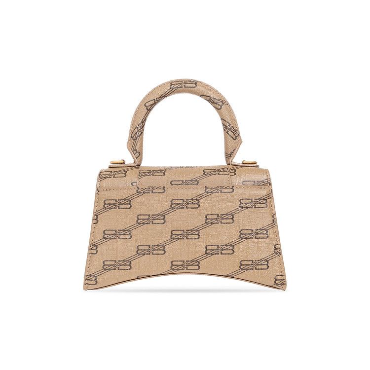 Balenciaga Hourglass XS Shoulder Bag Beige/Brown
