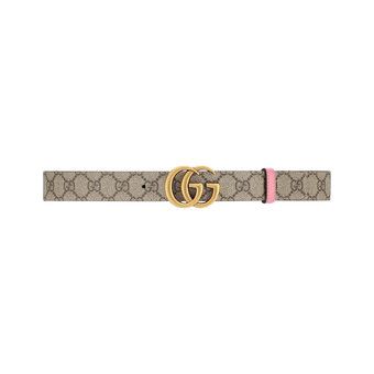 GUCCI｜BELTS (659417 92TIC 8343) Gucci 659417 Marmont Men's Belt Beige Fabric Leather with