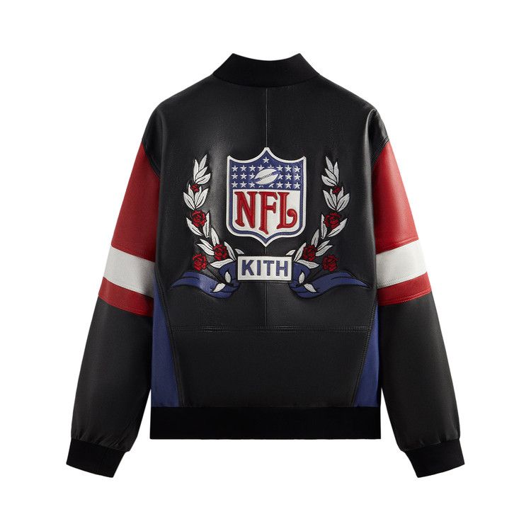 Buy Kith For The NFL: Giants Leather Jacket 'Current' - KHM010459