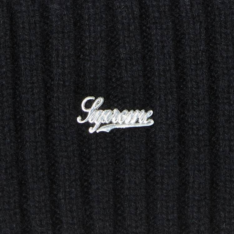 Supreme Stripe Cashmere Beanie 'Black'