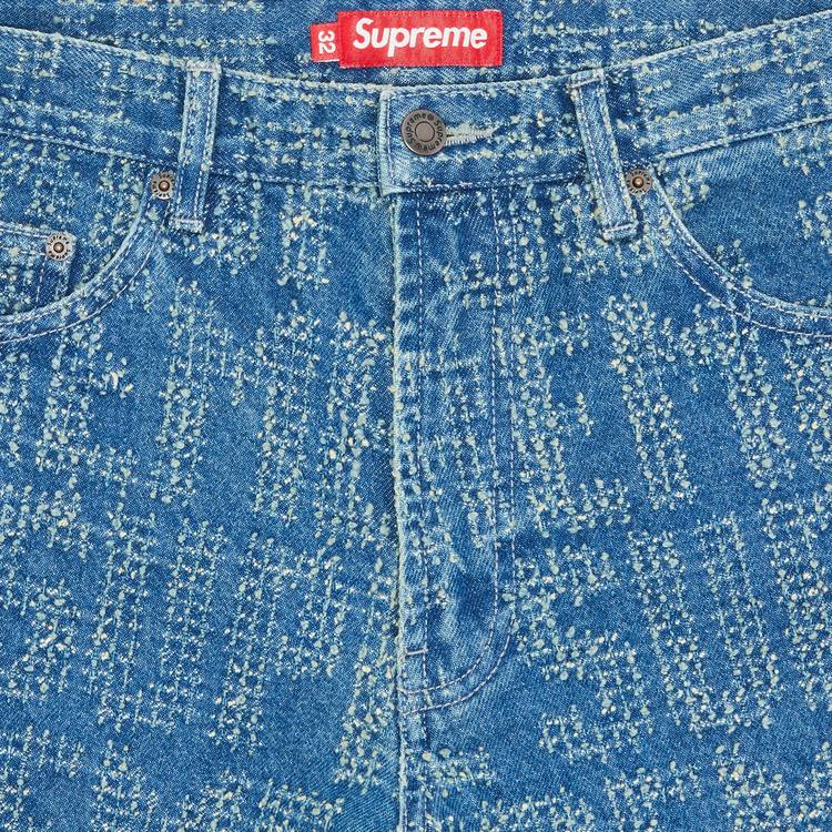 Buy Supreme Needle Punch Regular Jean 'Washed Blue' - FW23P54