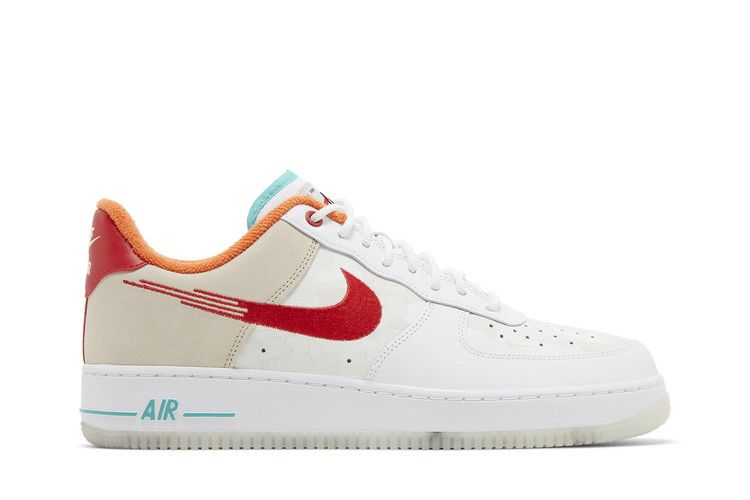 Nike Air Force 1 Low '07 PRM Just Do It White Red Teal - Thumbnail 2