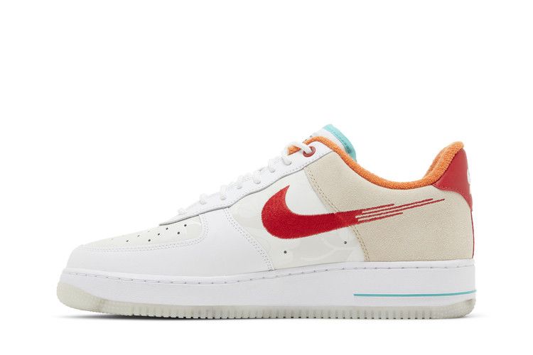 Nike Air Force 1 Low '07 PRM Just Do It White Red Teal - Thumbnail 4