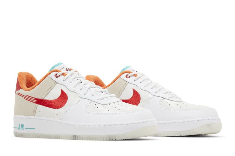Nike Air Force 1 Low '07 PRM Just Do It White Red Teal - Thumbnail 9