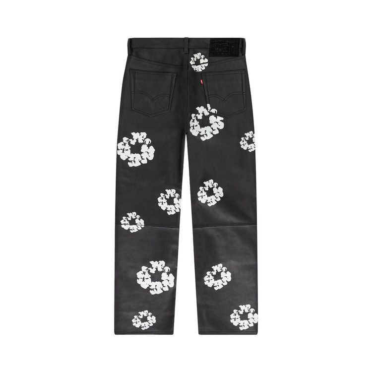 Buy Levi's x Denim Tears Leather Wreath Pants 'Black' - A5614 0000