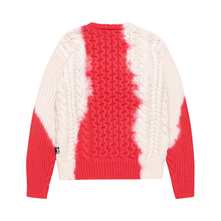 Stussy Tie Dye Fisherman Sweater 'red'