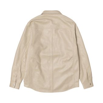 Buy Stussy Leather Overshirt 'Natural' - 1110298 NATU | GOAT