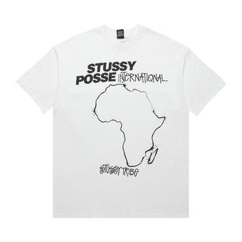 Buy Stussy Posse International Tribe Tee 'White' - 0535
