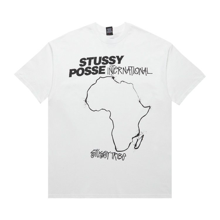 Buy Stussy Posse International Tribe Tee 'White' - 0535