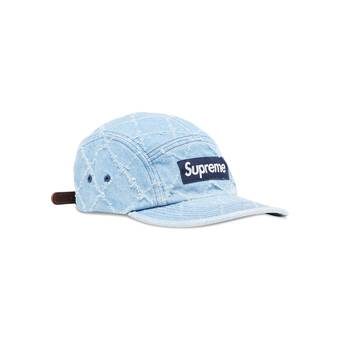 Supreme Punched Denim Camp Cap 'Washed Indigo'