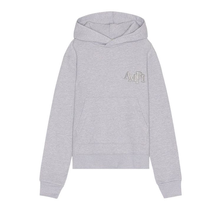Amiri Staggered Hoodie Heather Grey