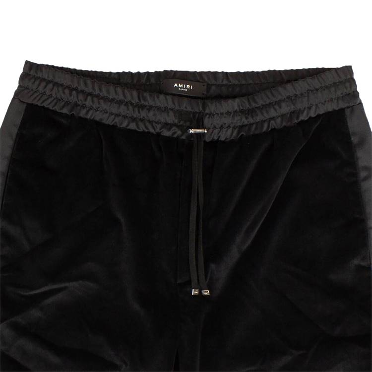 Buy Amiri Velvet Satin Shorts 'Black' - MBF008 001 BLAC | GOAT