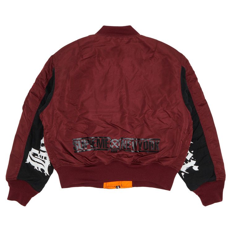 Buy Supreme x Bounty Hunter MA-1 'Burgundy' - FW23J35