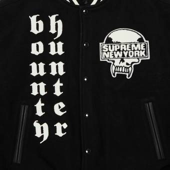 Buy Supreme x Bounty Hunter Varsity Jacket 'Black' - FW23J36