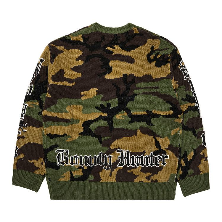 Supreme X Bounty Hunter Sweater Woodland Camo