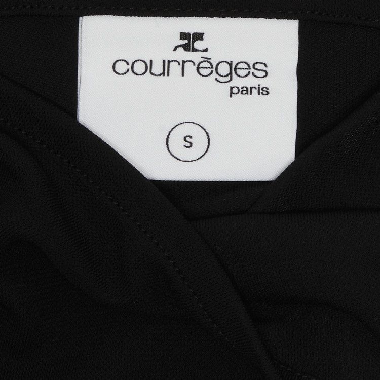 Courrèges Draped Asymmetrical Bra Black
