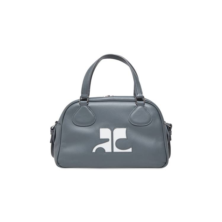 Courrèges AC Leather Bowling Bag 'Steel Grey'