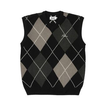 Herothorn Mens Dikke Argyle Trui Vesten Klassieke V-hals Knitwear